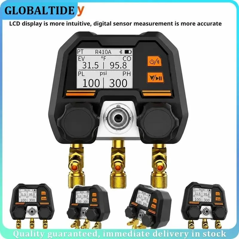 Bluetooth Wireless APP Digital Fluorine Adding Meter Automotive Air Conditioning Refrigerant Pressure Gauge