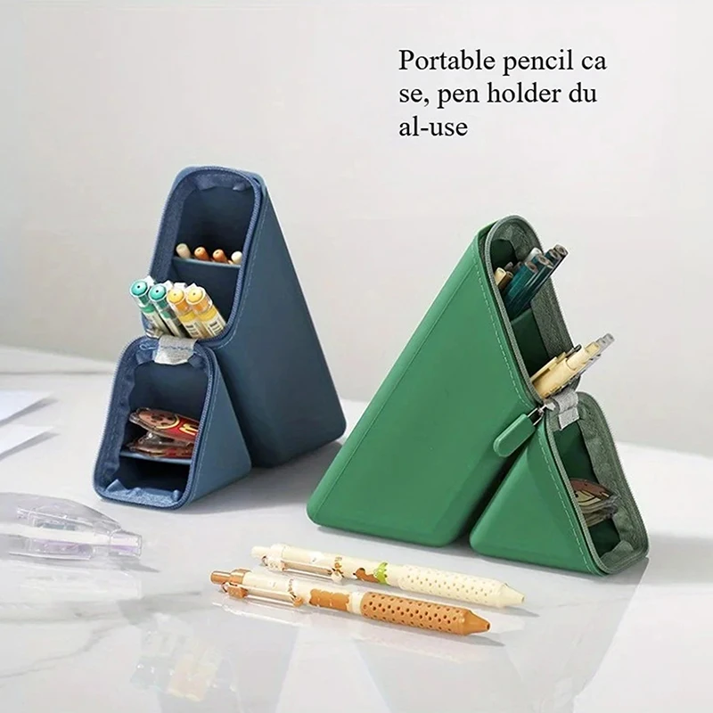 

1 шт. силиконовый пенал большой емкости студенческий пенал градиент прямоугольный органайзер для канцелярских принадлежностей пенал