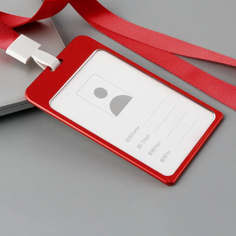 حاملي بطاقات العمل الموظفين بطاقة الائتمان غطاء بطاقة الهوية حافظة العمل شارة الهوية غطاء البطاقة حقيبة النساء الرجال سبائك الألومنيوم #1