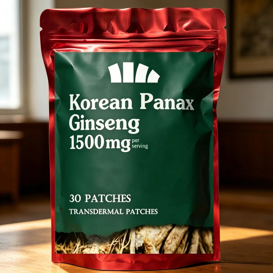 30 Patches Carlyle Korean Panax Ginseng Transdermal Patches For Energy, Focus, Performance, Vitality & Immune