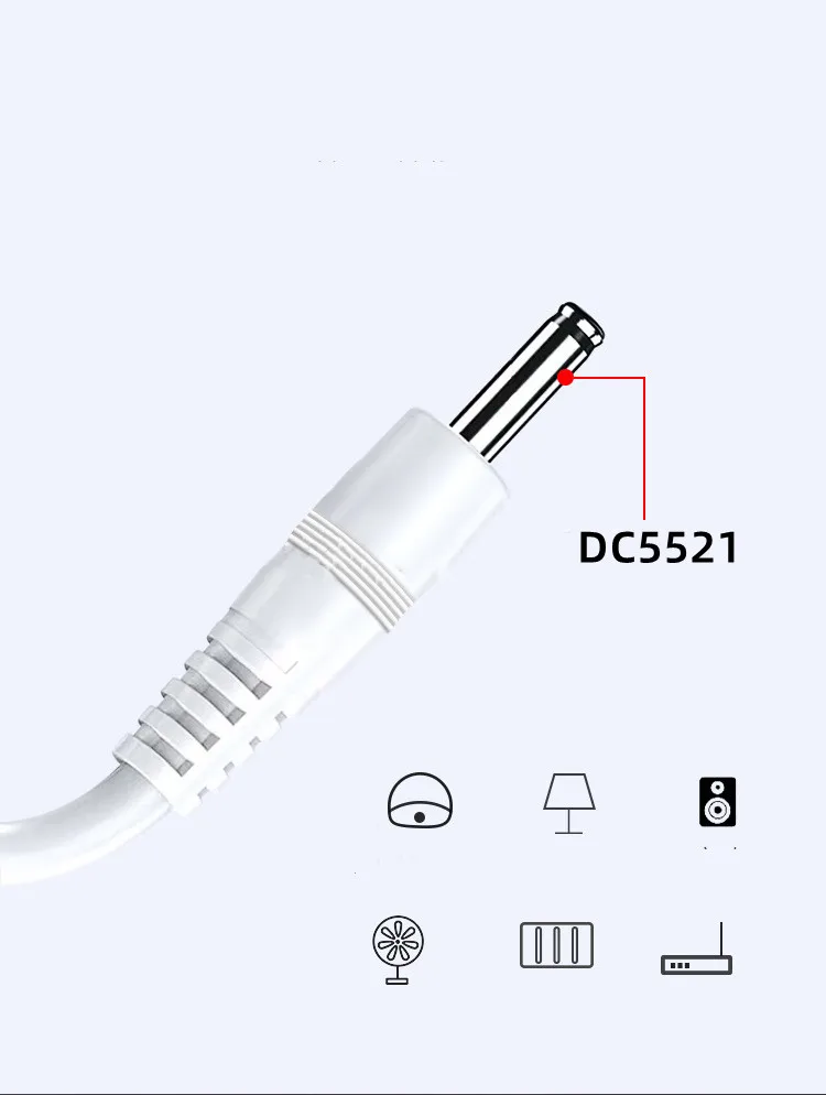 USB 2.0 A Male to 3.5x1.35mm Barrel Jack Power Cord, 5V DC Charger Cable, Adapter for Dropshipping