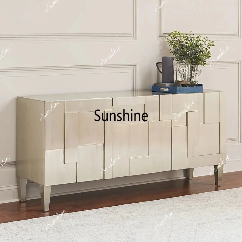 American postmodern solid wood TV, porch cabinet, light luxury, storage