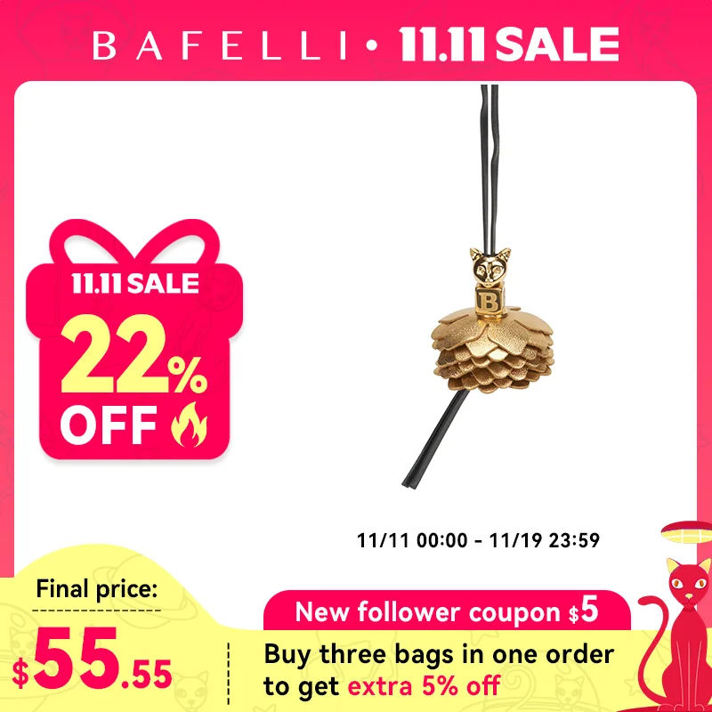 BAFELLI Nieuwe collectie Ontwerper geselecteerde katvormige charme Modieuze draagbare hanger Veelzijdige tas Leren accessoire