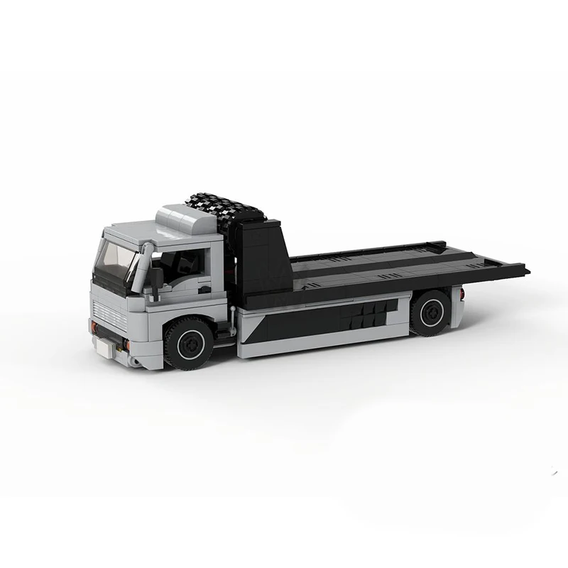 

544pcsMOC building blocks creative city vehicle flatbed car model building blocks desktop display toys children's Christmas gift