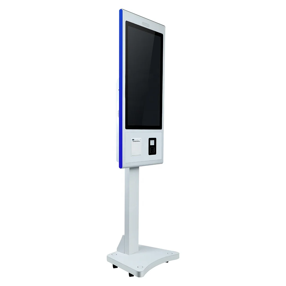 Restaurant 21.5 32inch Touch Screen Cashless POS Fast Food Self Service Order Payment Terminal Kiosk Floor Stand Machine