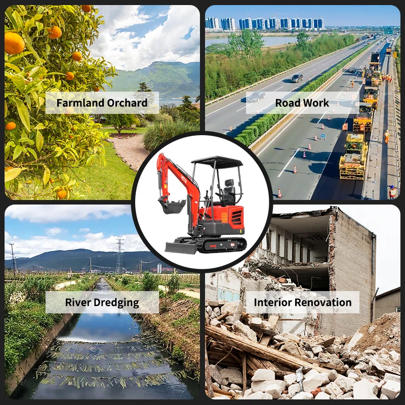 Factory Directly Sale 1 Ton Small Mini Excavator 5