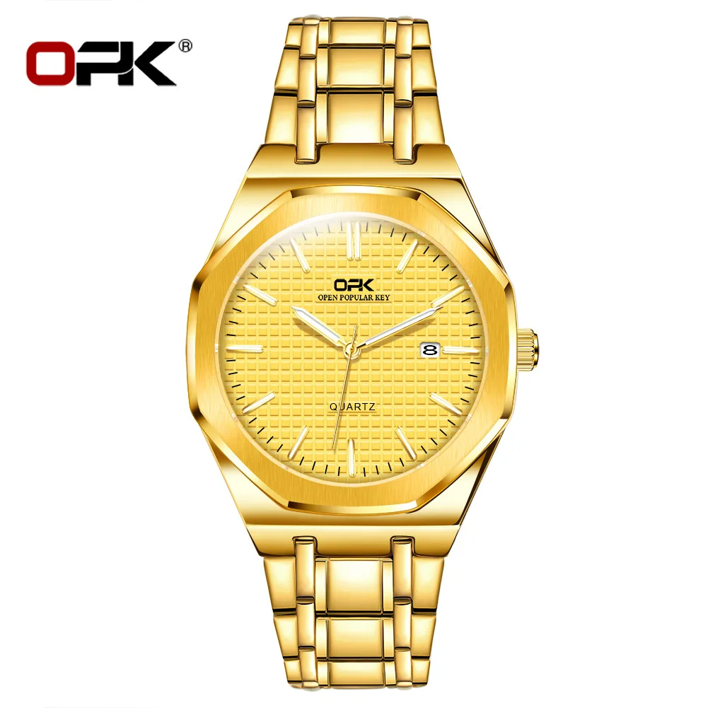 OPK brand watches simple fashion light luxury business waterproof quartz watch men's watch men's watch