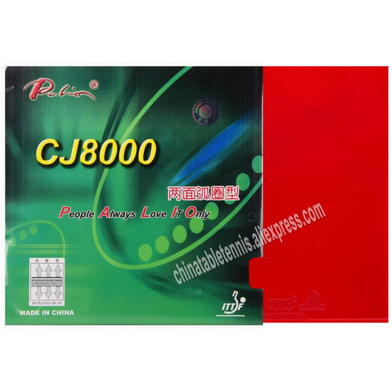 Palio Rubber for Table Tennis Rackets Internal Energy Sports CJ8000 Both Side Loop with internal energy Ping Pong rubber