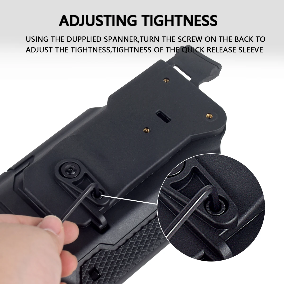 Tactical Shoot Quick Release QLS Component For Multi-Sizes Universal Belt Holsters With X300 Undermount Flashlight Torch Holster