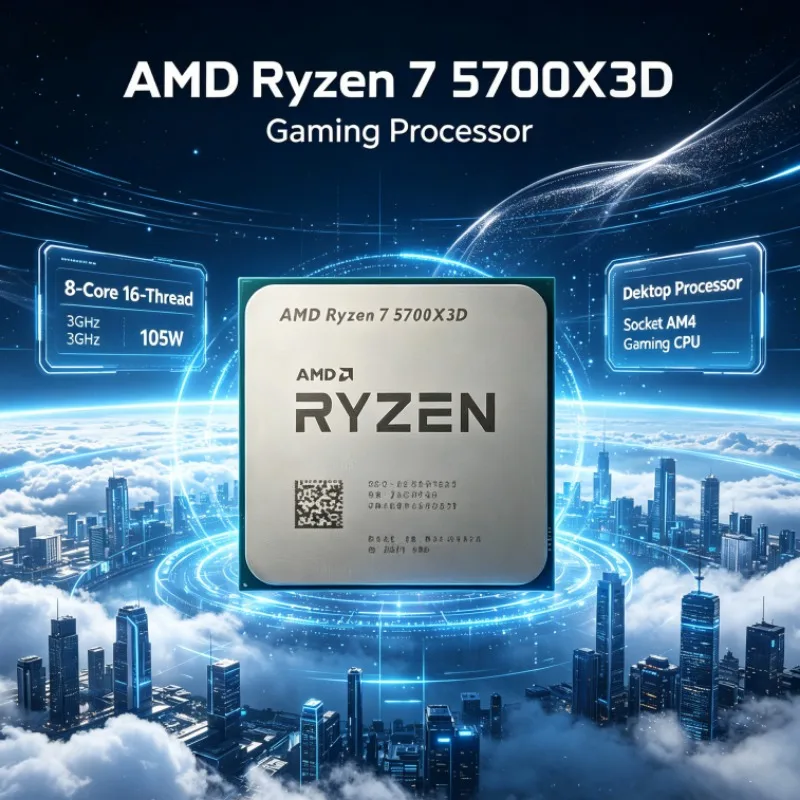 AMD Ryzen R7 5700X3D AM4 Desktop System Processor 8-Core 16-Thread 3.0GHz Up to 4.1GHz 105W DDR4