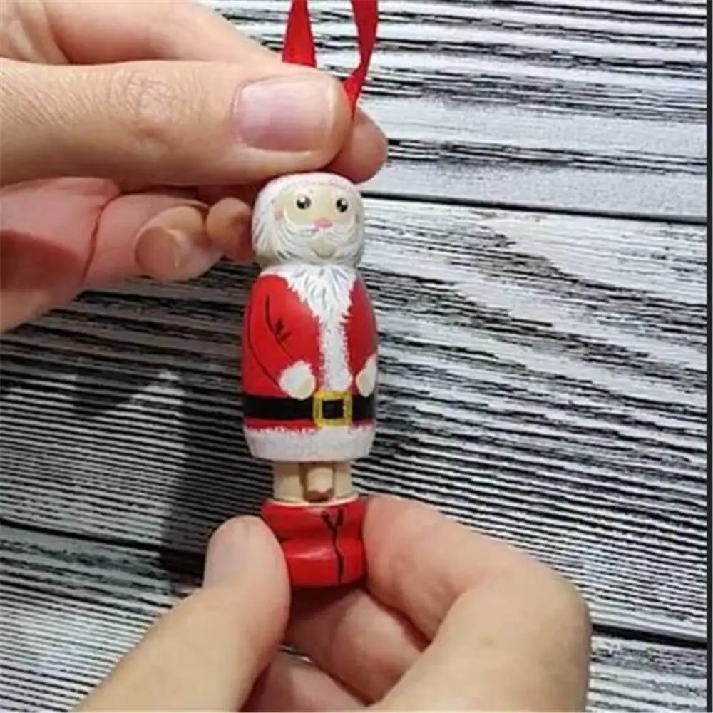 عيد الميلاد DIY الخشب حزب الديكورات عطلة شنقا مضحك سانتا زخرفة شجرة عيد الميلاد الديكور