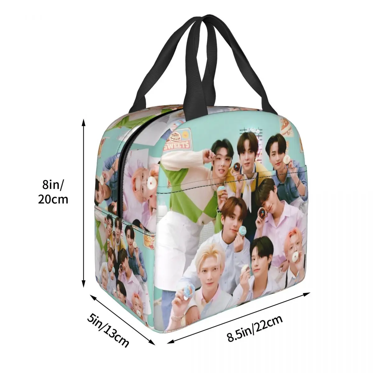 Kpop Star Singer Idol Insulated Lunch Bag Leakproof  A-ATEEZ ATINY Meal Container Thermal Bag Tote Lunch Box School Food  Bags