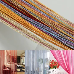 Window Blind Hanging Line Curtain Stripe Screen Ribbon String Divider Blind for Living Room Door Wall Panel Tassel Curtain