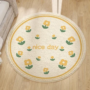 Nordic style rug for bedroom minimalist living room decoration plush carpet large area swivel chair floor mat thicken round rug