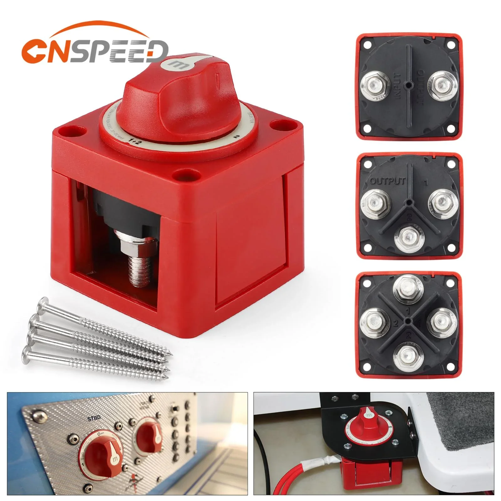 12-48V 100-300A Isolator Disconnect Rotary Cutter Single Dual 2 3 4 Position Battery Mass Switch For RV Boat Power Control Panel