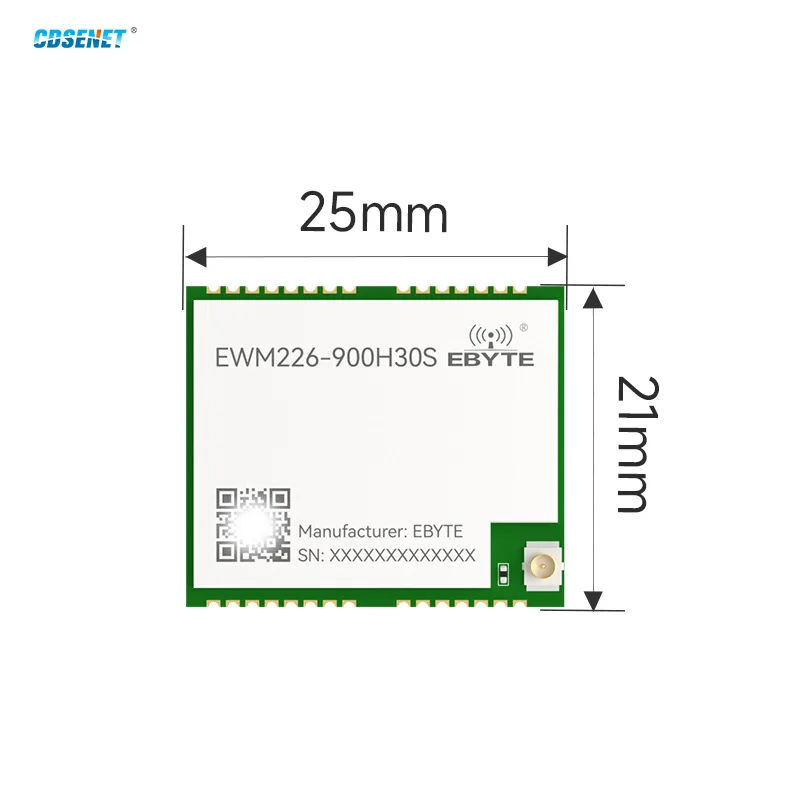868/915MHZ LoRa Wireless Data Transmission Module CDSENET EWM226-900H30S 30dBm Frequency-Hopping AT Command for Mowers Surveying