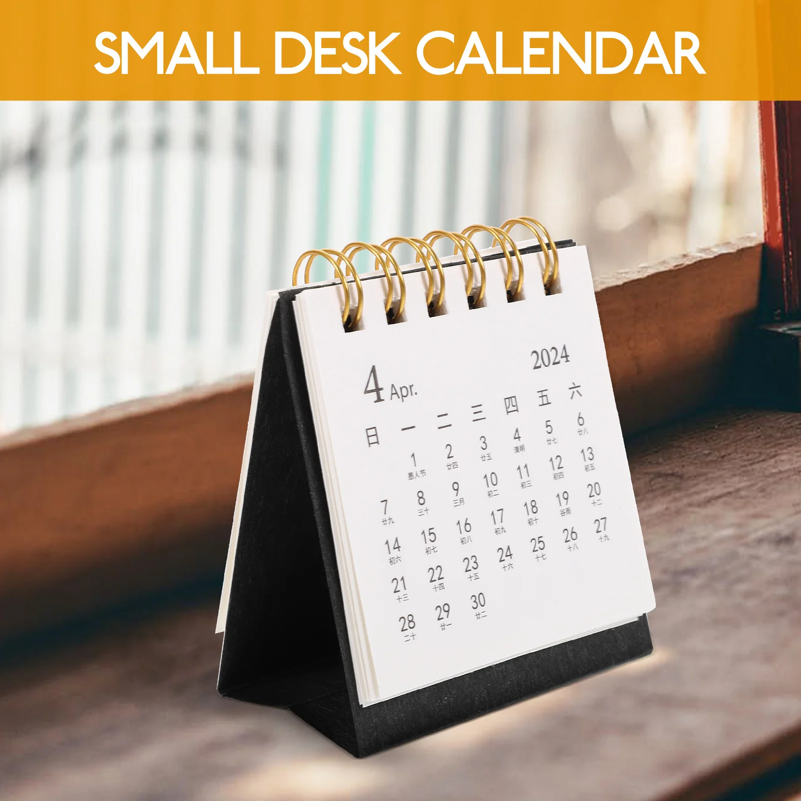 

2024 Desktop Small Standing Schedule Spiral Binding Two-Coil Design Office Home Decorative Monthly Planner Countdown Reminder