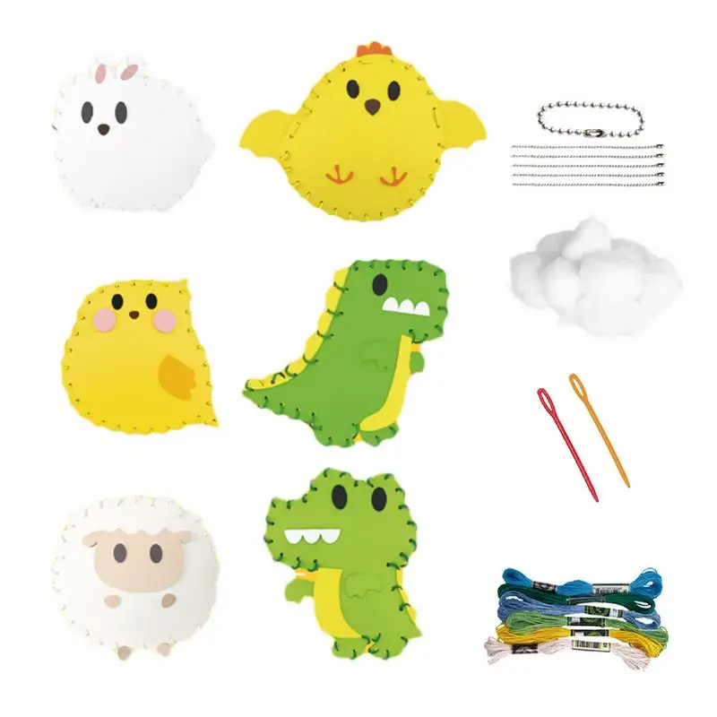 

Sewing Kit For Children Cute Animals Sewing Craft Kit Fun Craft Set Fine Motor Skill & Educational Toys Beginner Sewing Kit For