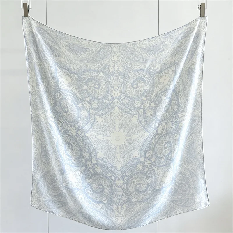 Luxury 100% Wool Scarf for Winter Warm Square Wrap Shoulder Cover Soft Woolen Neckwear Large Pashmina Shawl Cold Weather Bandana