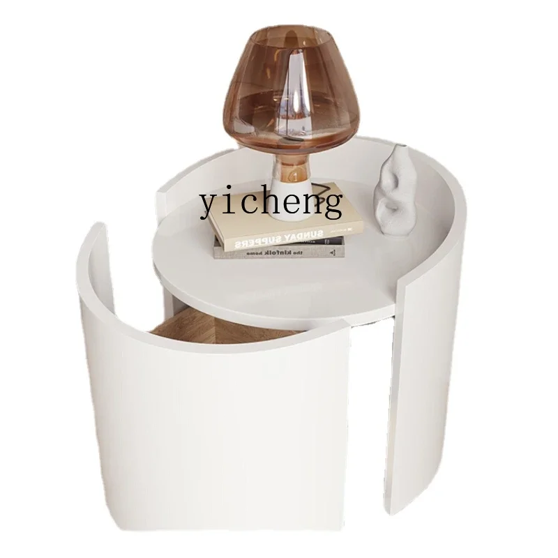 

Solid Wood Bedside Cabinet Bedroom Small Bedside Cabinet Simple round Locker