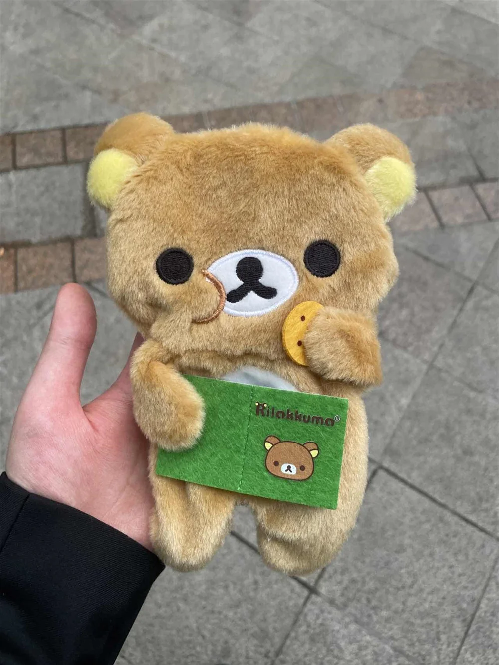 New Cute Rilakkuma Bear Eat Cookie Plush Coin Purse Wallets Mini Cosmetic Organizer Storage Bag Pencil Pouch Case Makeup Bags