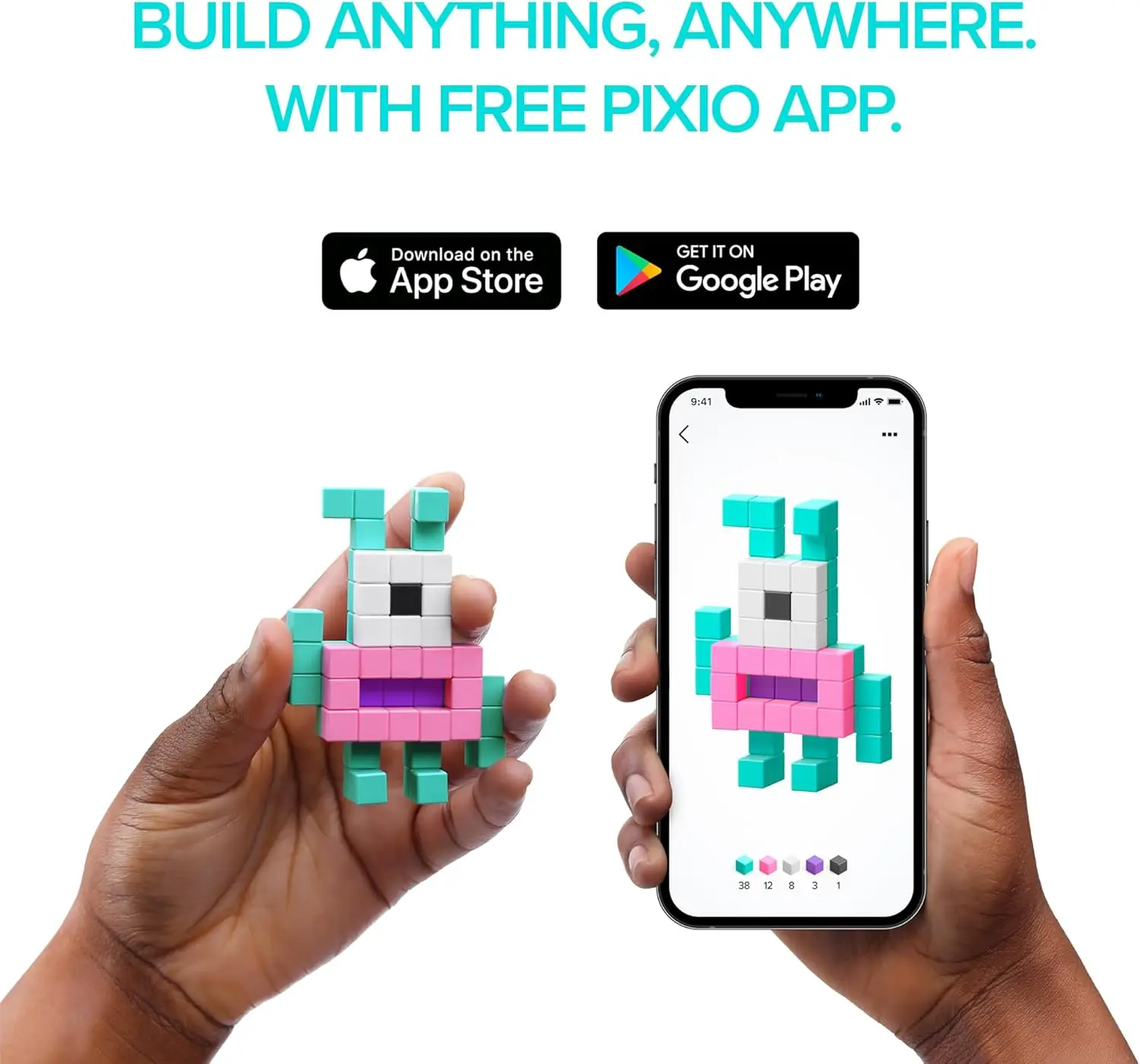 Cubes magnétiques – Animaux noirs et blancs – Cubes magnétiques, jouets de construction de Style Pixel Art, figurines d'animaux, arts et artisanat pour enfants