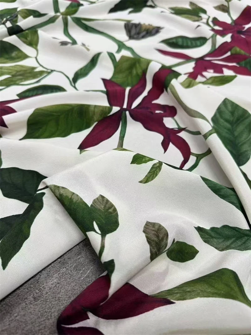 Tissu en soie crêpe Double imp - Summer Clothing Material avis et prix