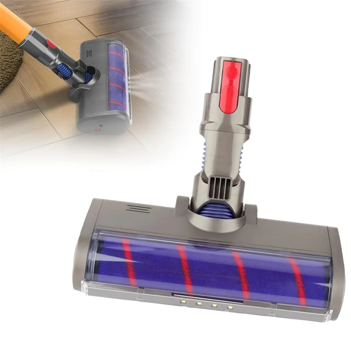 

CHFL For Dyson V15 V11 V10 V8 V7 Vacuums Attachment Soft Roller Brush Replacement with Dust Light for Hardwood Cleaner