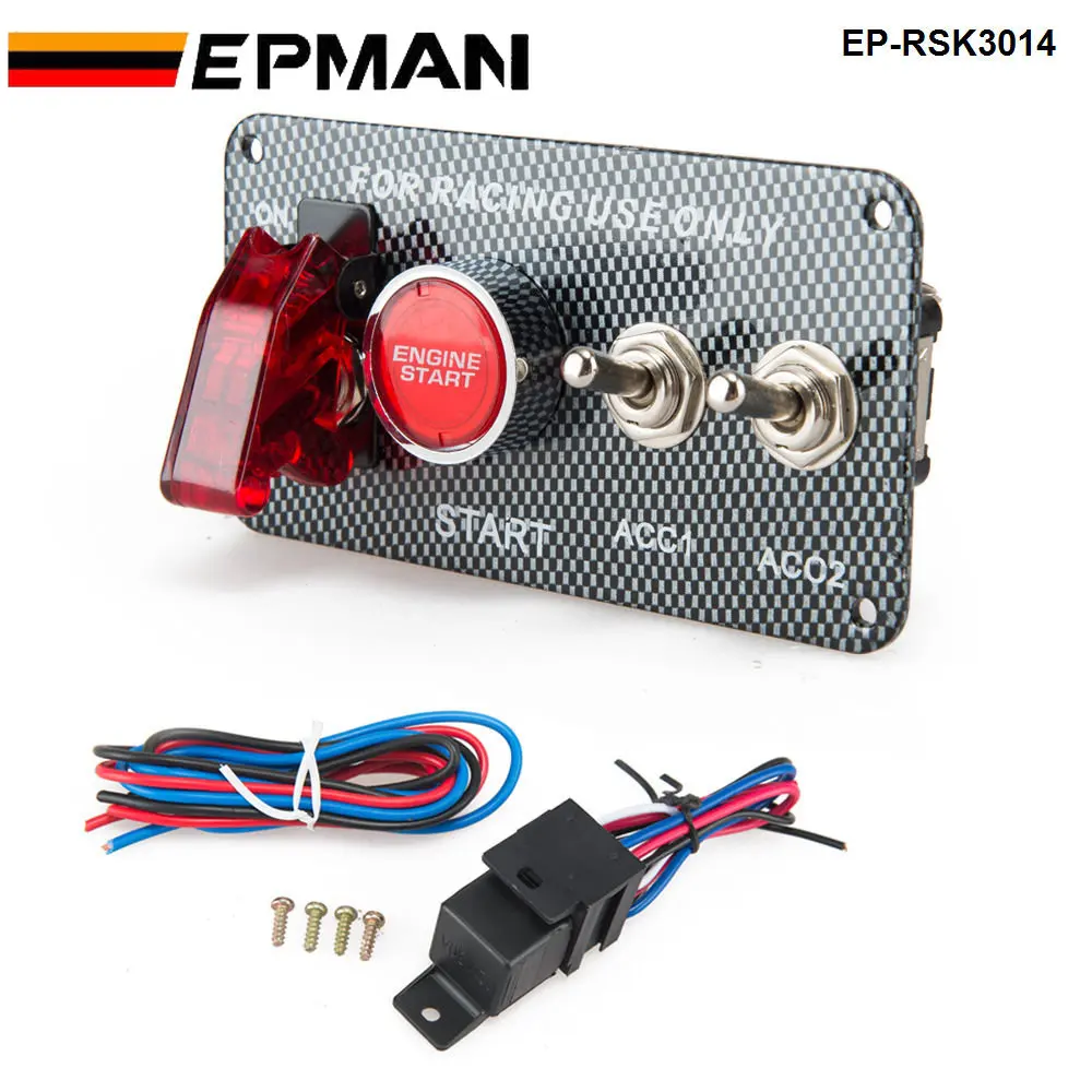 

Комплект переключателей электроники гоночного автомобиля, панель, кнопка запуска двигателя, тумблер с аксессуаром EP-RSK3014