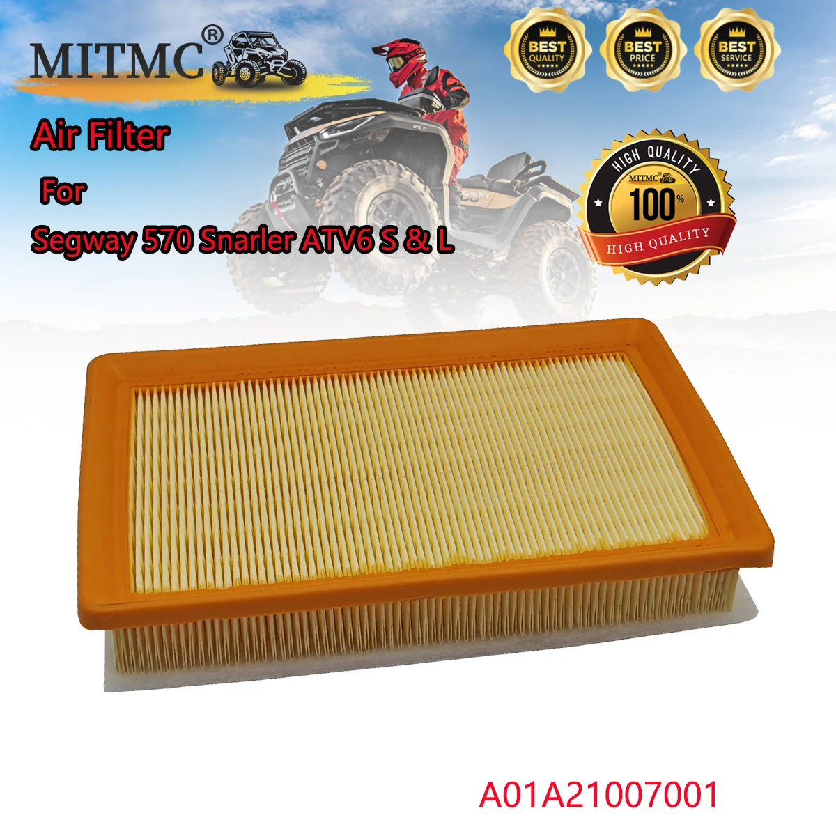 

High Quality Air Filter For Segway 570 Snarler AT6 ATV Air Filtration System Replacement Parts No. A01A21007001