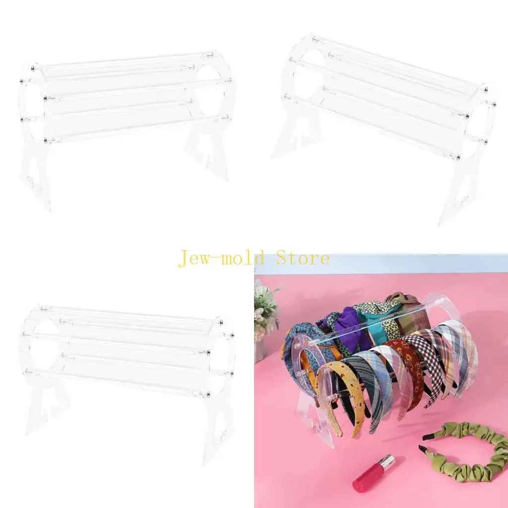 

C71B Стильный прочный акриловый ободок для волос и подставка для браслета Элегантный прозрачный и прочный органайзер для