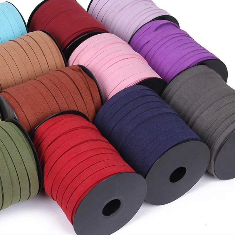 10mm 45M Artificial Suede Braided Rope Double-sided Velvet Deer Hide Rope for DIY Handmade Braiding Bracelets Necklaces Ropes