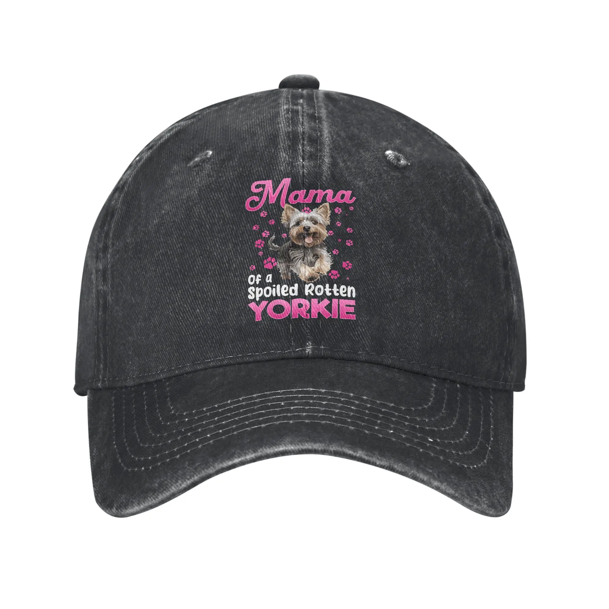 Yorkshire Terrier Dog Yorkie Mama Baseball Caps Vintage Distressed Denim  Snapback Cap Unisex Outdoor Summer Adjustable Hats Cap