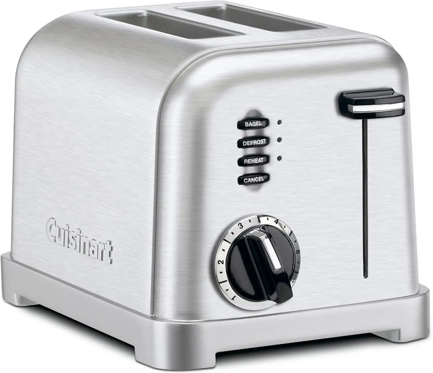 

Classic 2-Slice Metal Toaster with Brushed Stainless Finish, Compact Design for Daily Breakfast Use
