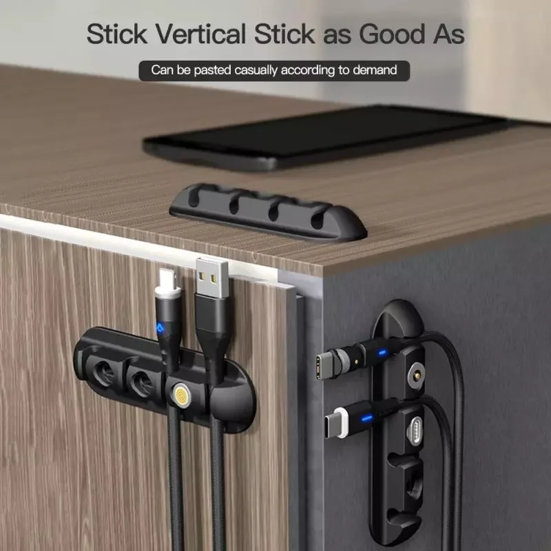 Data Cable Organizer Magnetic Suction Head Receiver Multi-function Desktop Wire Fixer Can Paste Data Cable Headset Mouse Cable