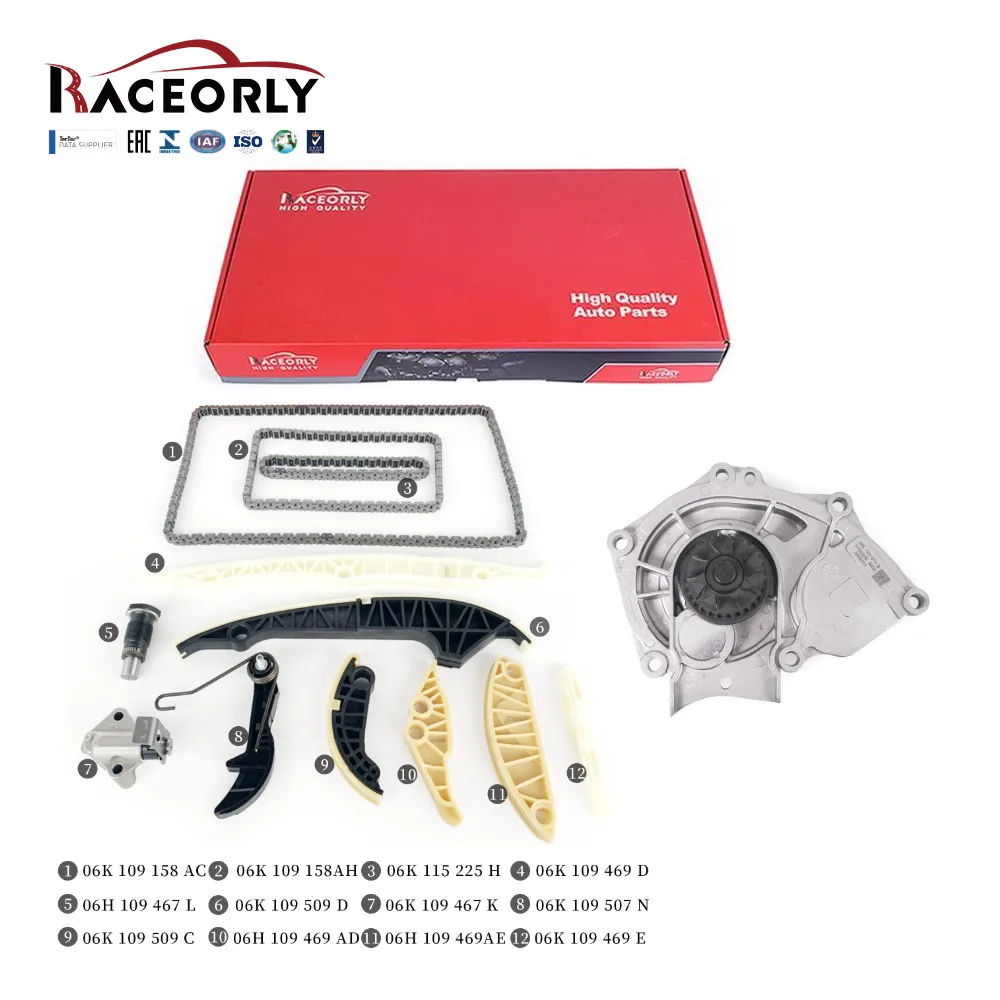 

RACEORLY Timing Chain Kit & Water Pump Set For VW Audi 2.0T EA888 Gen3 06L121011