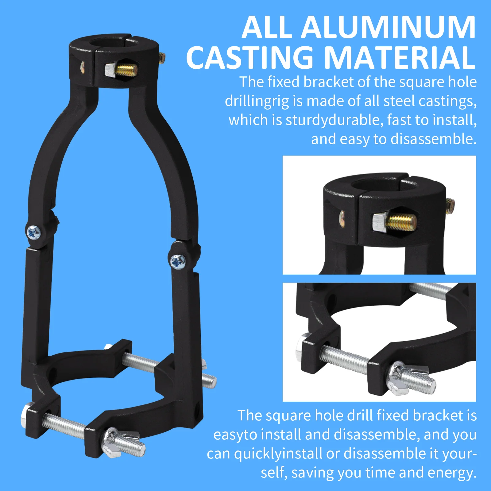 Square Hole Drill Bit Adapter for Easy Installation and Disassembly - Mortising Attachment for Drill Press, Mortise Machine