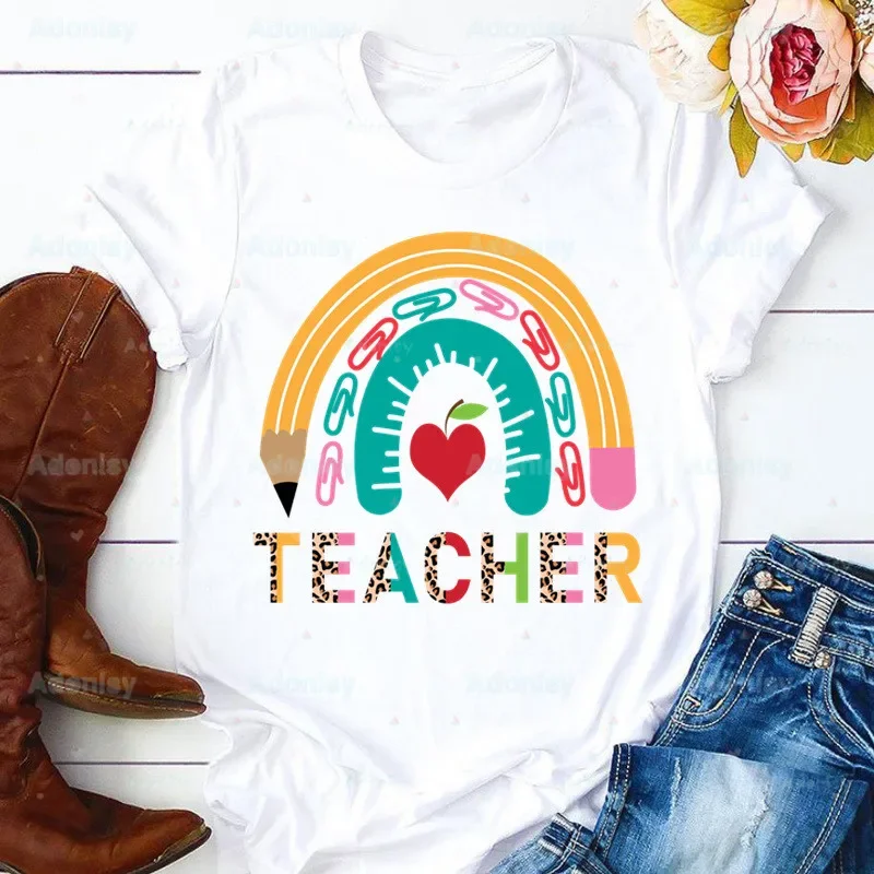 Best Teacher Ever Progress Over Perfection T Shirt donna anni '90 T-Shirt grafica Harajuku top Tee maglietta manica corta maglietta femminile