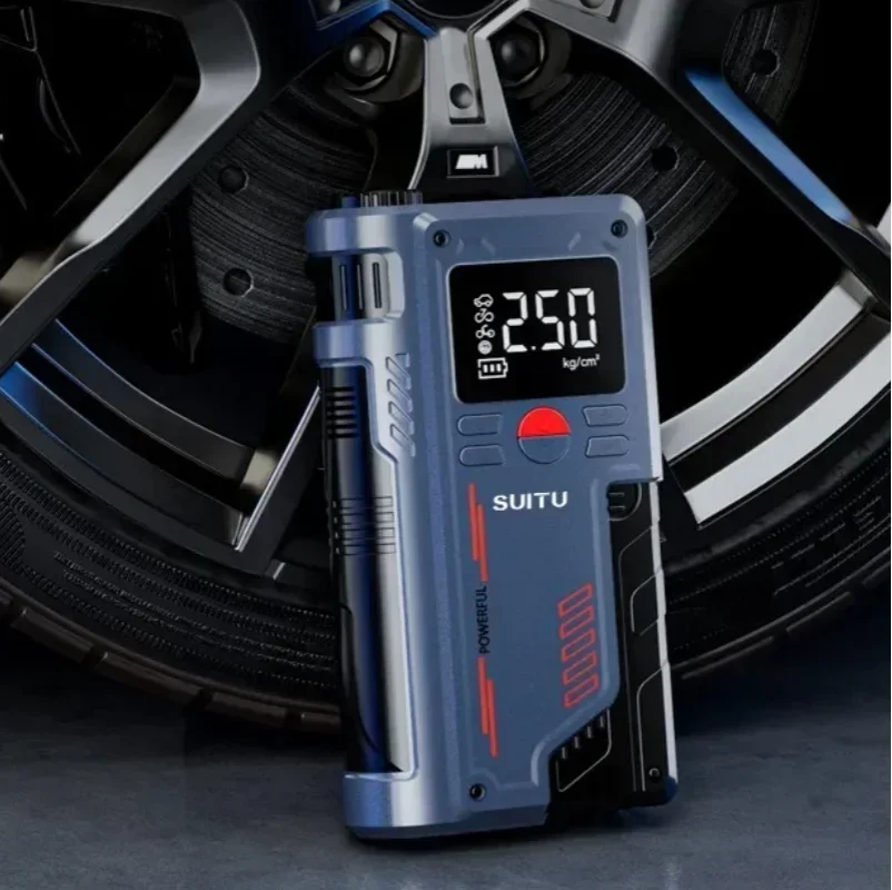 Portable Car Jump Starter & Air Pump 4 In 1 150PSI Air Compressor PowerBank Booster Car Starter Device Automotive Tyre Inflator