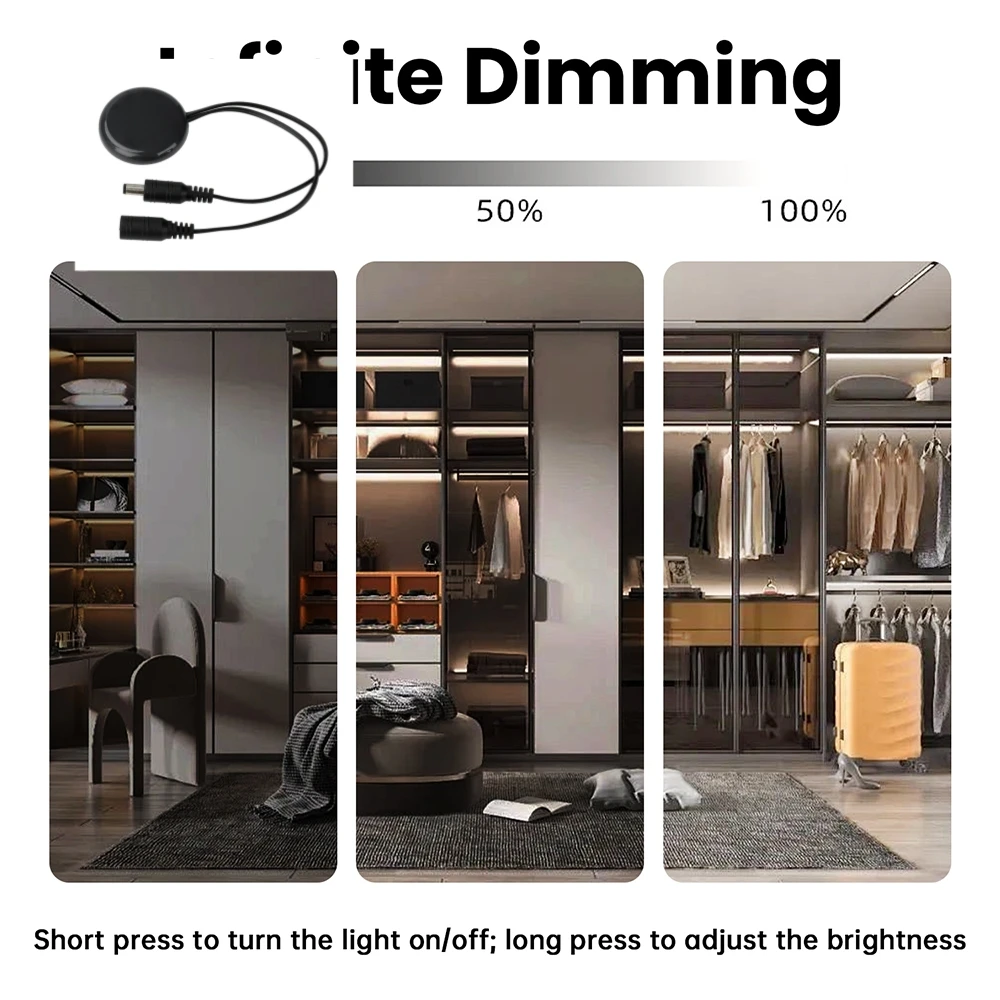 

DC 12V 24V Penetrable Smart Sensor 5A 60W/120W Wood Board Touch Switch for Cabinet LED Lamp LED Light Strip Touch On Off