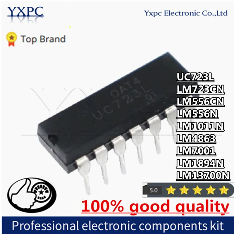 10PCS UC723L LM723CN LM723 DIP-14 MC1723CP NE556N UA723CN LM556CN LM1011N LM4863D LM4863 LM7001 LM1894N LM13700N LM13700 DIP-16