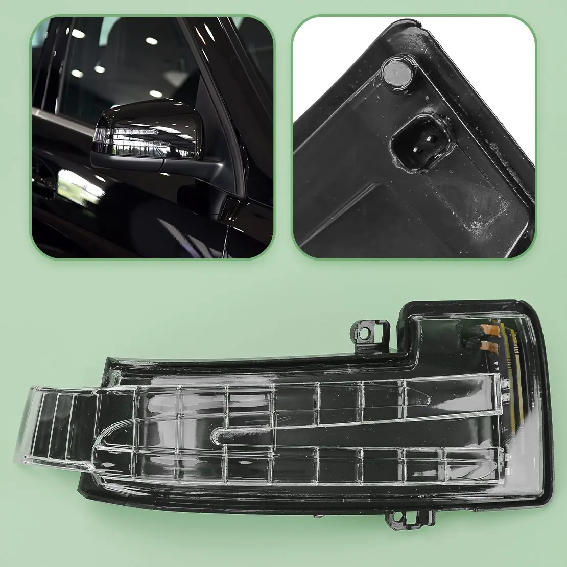 

Автомобильное переднее правое зеркало, указатель поворота, лампа, подходит для Mercedes-Benz W166 W463 X164 X166 C292 1668200221