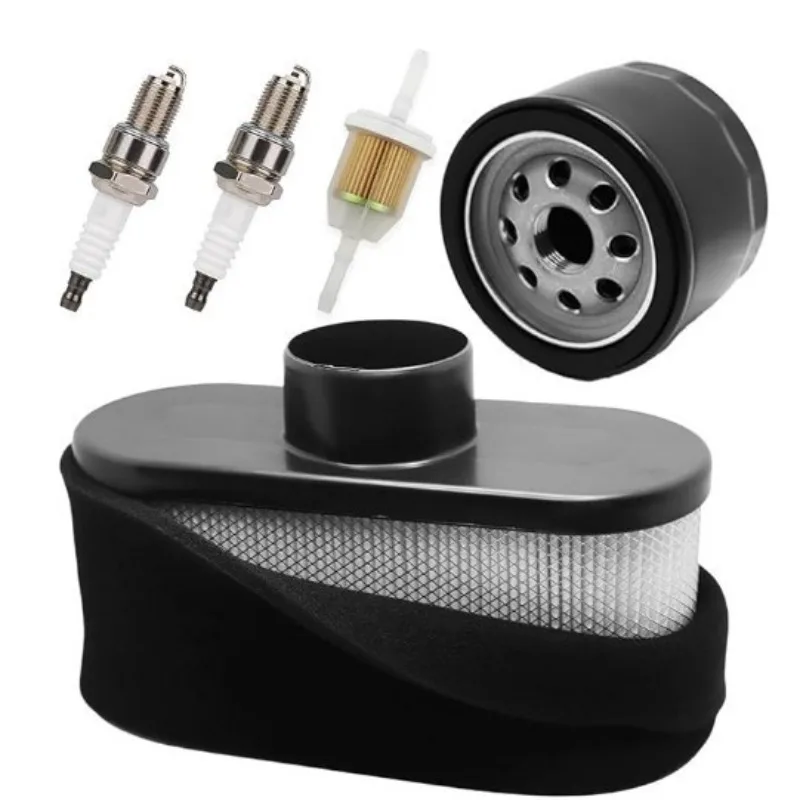 Spark Plug & Air Filter Replacement Kit Fit For John Deere X380 X384 X390 X394 X570 X580 X584 Lawn Tractor Maintenance Parts