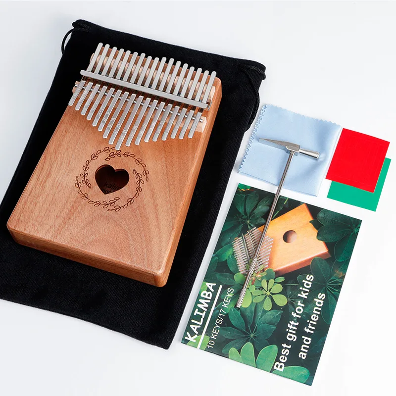 17 Tasten Kalimba Professional Daumen Klavier hochwertige Mahagoni Kalimba 17 Tasten Finger Klavier tragbare Tastatur Instrument