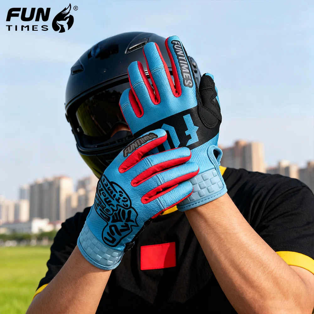 

FUNTIMES outdoor cycling fashionable unisex gloves motorcycle riding full finger gloves