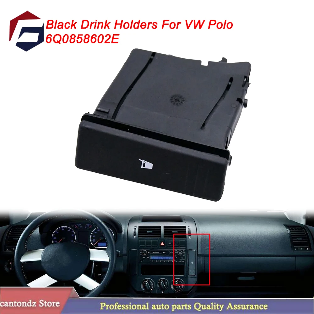 

For VW Polo 9N 2002 2003 2004 2005 2006 2007 2008 2009 2010 Cup Holder Dashboard Cup Holder Car Drink Holders black