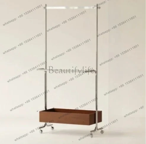 

44Hanging hanger floor-to-ceiling bedroom room modern indoor vertical simple movable clothing rack