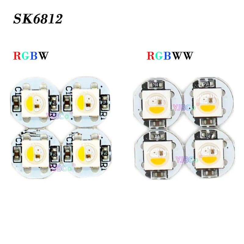 

100 pcs 5V 4 in 1 Built-in SK6812 IC LED Board Heatsink RGBW/RGBWW LED chips (10mm*3mm) for 5050 RGB Digital Pixel Light modul