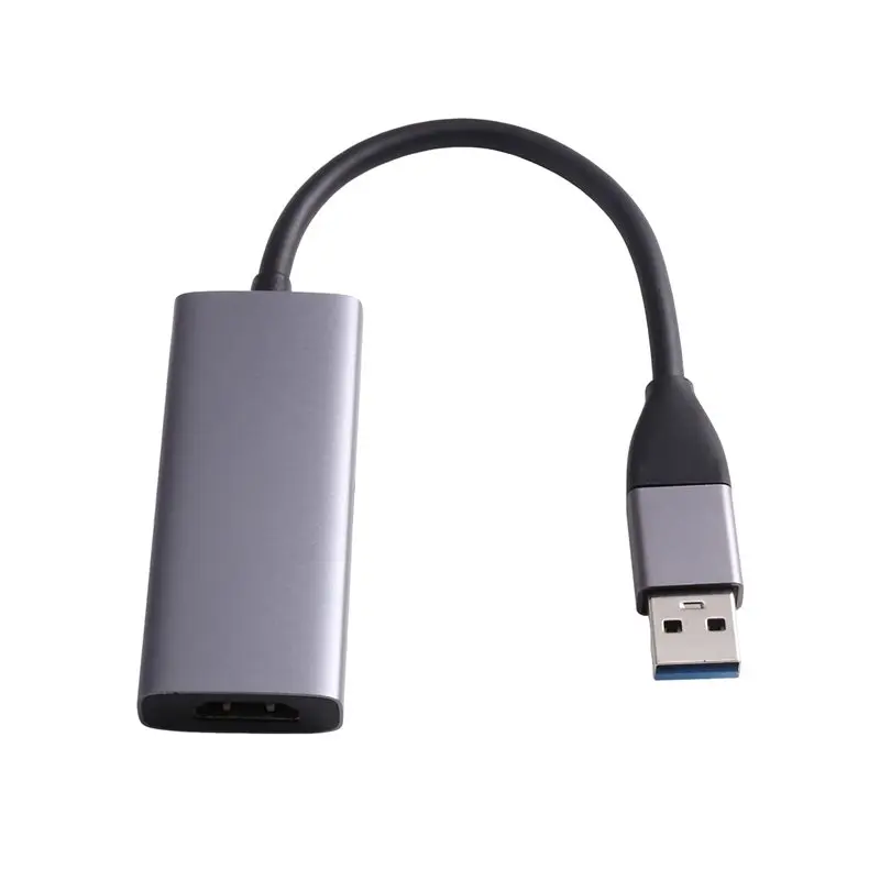 A13E-Live Stream Meeting Recording 1080P Video Capture Card -Compatible USB A/USB-C Video Grabber For Computer Gaming