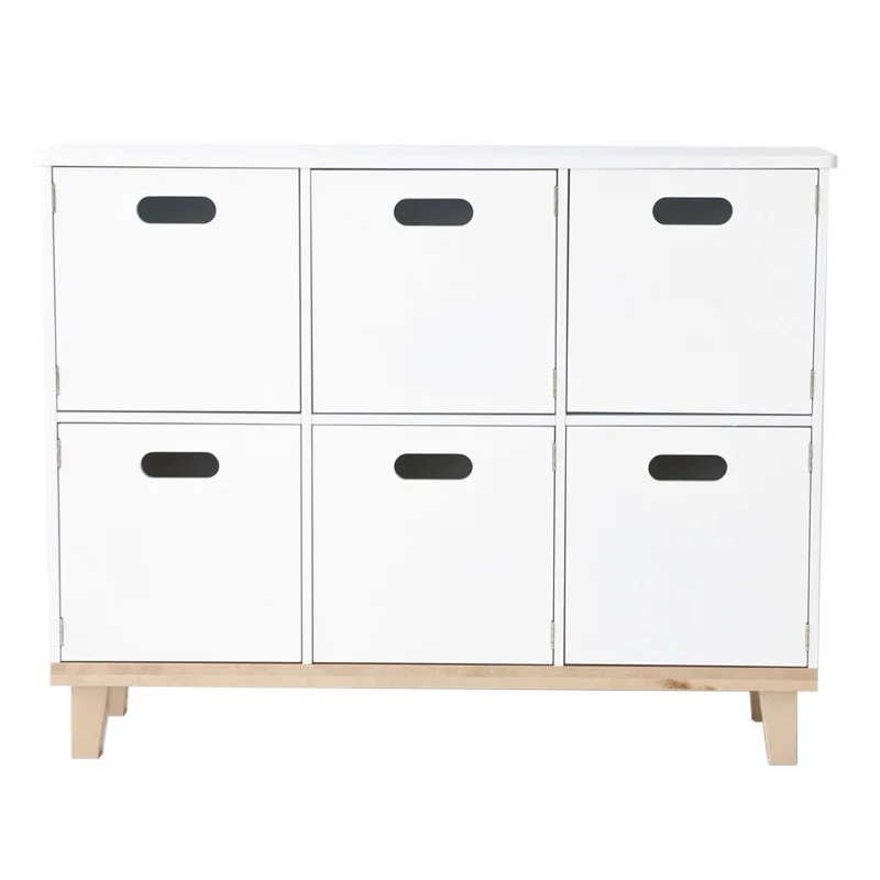 

Edge bookcase with door solid wood bay window Bookshelf Sofa side cabinet Medieval all solid